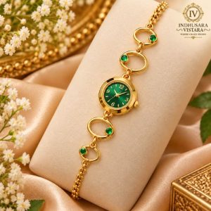 Emerald Green Anti-Tarnish Bracelet Watch