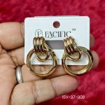 Gold-Tone Double Hoop Statement Earrings